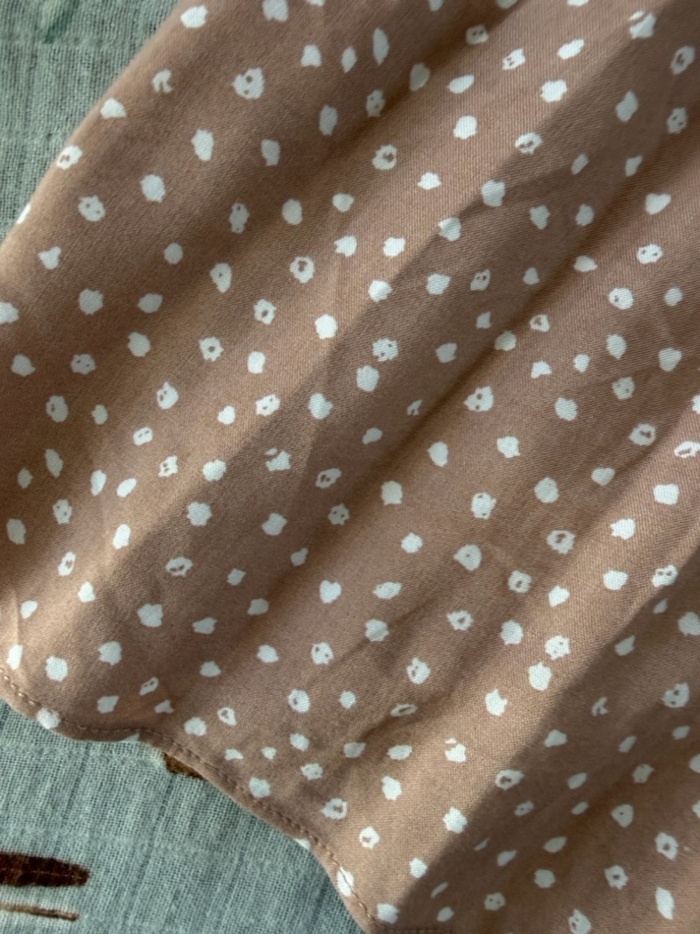 Millibon Dusty Rose Polka Dot Tiered Midi Dress EUC - Picture 4 of 5